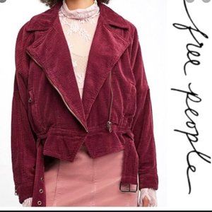 FREE PEOPLE / Slouchy Dolman Cord Moto Jacket - XS
